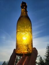 Old Yellow Amber  Manchester New Hampshire Blob Top Beer◇ New England Liquor picture
