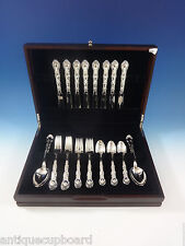 French Scroll by Alvin Sterling Silver Flatware Set For 8 Service 34 Pieces picture