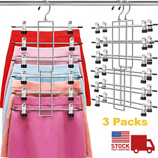 Trousers Hanger 6 Layers  Pants Jeans Holder organizer Closet Space Saver 3Packs picture