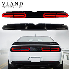 Smoked LED Tail Lights for 2008-2014 Dodge Challenger Red Turn Signal Rear Lamps picture