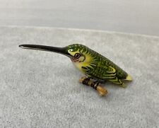 Vintage Takahashi Hummingbird Bird Hand Painted Wood Pin Brooch Exquisite picture