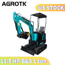 AGT 13.5 HP 1 ton Mini Excavator Digger Tracked Crawler B&S EPA Engine withThumb picture