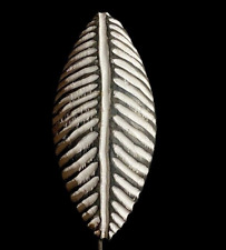 African vintage hand carved antique pine leaf shield tribal africa-8723 picture