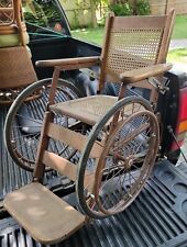ANTIQUE GENDRON WHEEL COMPANY 857N WHEELCHAIR SMALL KIDS WOOD VTG PROP RARE OLD picture