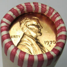1970-S Lincoln Cents/Memorial Penny OBW BU Roll of Uncirculated Pennies 50 Coins picture