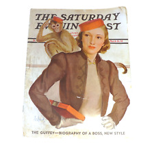 1938 MARCH 26 SATURDAY EVENING POST MAGAZINE Neysa McMein Illustrated Cover picture