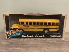 1995 Ertl 1/43 Scale Lil Yellow School Bus Mechanical Bank F523 Diecast picture