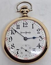 Antique Working 1917 ILLINOIS 17J Gents RR Style Gold Filled GF Pocket Watch 18s picture