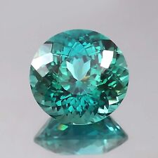 19x19 MM Natural Ceylon Bi-Color Parti Sapphire Round Cut Loose Gemstone 34.80Ct picture