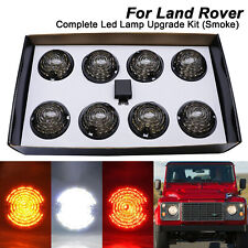 For 1983-2016 Land Rover Defender 8x Smoked Complete LED Light Upgrade Lamp Kits picture