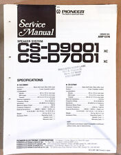 Pioneer CS-D9001 CS-D7001 SPEAKER Service Manual *Original* picture
