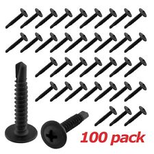 100/500 Black Phosphate Phillips Wafer Head Self Tapping Drilling Screws 1
