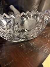 Late ABP American Brilliant Period Flower Cut Glass Oval Serving Bowl picture