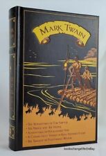 MARK TWAIN 5 Novels: Adventures of Tom Sawyer Huckleberry Finn +3 Leather Bound picture