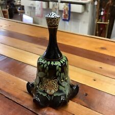 Fenton Black Glass Jungle Bell Signed #633/1500 picture