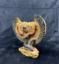 Rare Ancient Egyptian Antiques Pharaonic Statue of Goddess Isis Winged Egypt BC picture