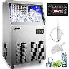VEVOR 90-100LBS Commercial Ice Maker Built-in Ice Cube Machine 33Lbs Bin Storage picture