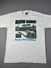 Vintage Boston Garden Shirt Size Large Gray Boston Celtics Bruins USA Made 90s picture