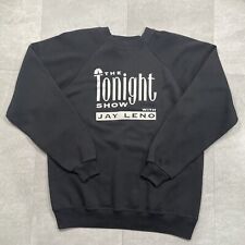 Vintage Jay Leno The Tonight Show black Crewneck Sweatshirt Large 80s raglan cut picture
