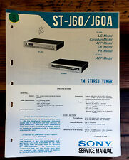 Sony ST-J60 ST-J60A Tuner Service Manual *Original* picture