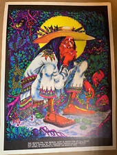 SAN MEZCALITO VINTAGE 1970's BLACKLIGHT HEADSHOP POSTER By RICK GRIFFIN -NICE picture