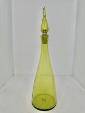 Vintage MCM 1950’s Blenko Glass 920M Decanter Chartreuse 16.5” Winslow Anderson picture