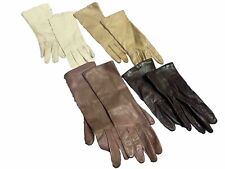 Vintage Lot 4 Womens Small Leather Gloves French Silk Koalas Portugal Tea Church picture