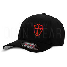 Flex Fit Hats for Men Baseball Cap Crusader Knights Templar Cross Jesus Hat picture