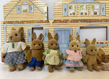 Calico Critters MapleTown Sylvanian Badai Epoch 6 Rabbit Family Vintage picture