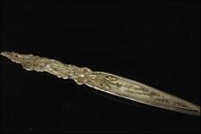 ANTIQUE VICTORIAN PANSY FLOWER ENGRAVED 1895 STERLING BOOKMARK picture