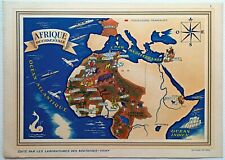 1939 West Africa, Afrique Occidentale, Morocco Tunisia Algeria Pictorial Map picture