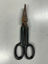 Vintage Cast Steel Tin Snips Collector Tool Metal Scissors - Rubberized Grip picture