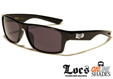 LOCS Authentic Gangster BLACK Sunglasses Rectangular Cholo Lowrider Shades NEW picture