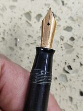Antique Parker Vacumatic Black FP w/Rare Striped Demonstrator Barrel Used picture