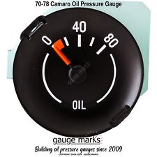 OIL PRESSURE GAUGE fits 70-78 CAMARO Gauge Cluster - Replaces Clock - Direct Fit picture
