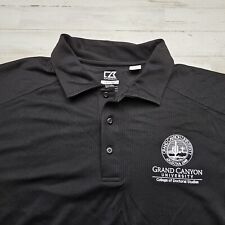 Cutter Buck Black Grand Canyon University Doctoral Studies Lopes Polo Shirt LG picture