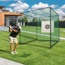 10' Golf Net Cage Metal Frame Hitting Kit Indoor Outdoor Training Aids Practice picture