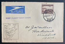 1939 Outjo South West Africa First Flight Airmail Cover FFC To Windhoek picture