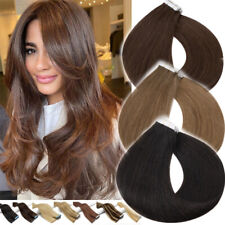 US CLEARANCE tape In Remy Skin Weft 100% Human Hair Extensions Full Head 150G 8A picture