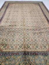 Antique Oriental Hand-Knotted Wool Area Rug Turkish Oushak 9'9