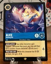 Lorcana Rise of The Floodborn Legendary Rare Alice Growing Girl 137/204 NM picture