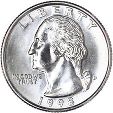 1998 D Washington Quarter Gem BU US Coin See Pics S813 picture