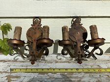 Antique Pair Dual lamp Wall Sconce ‘s picture