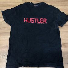 Vintage Hustler Shirt Mens Large Black Red 90s Short Sleeve Medium picture