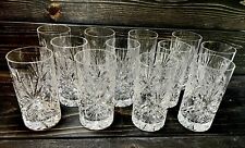 ABP American Brilliant Period Cut Glass Crystal 12oz Flat Tumblers Set of 12 picture