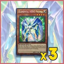 YuGiOh ELEMENTAL HERO PRISMA x3 | SGX4 1st Edition SECRET RARE picture