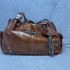 Vintage Kathy Van Zeeland Purse Handbag Western Brown Shoulder BagKeychain Studs picture