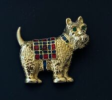 Scottie  dog vintage  brooch pin enamel on metal picture