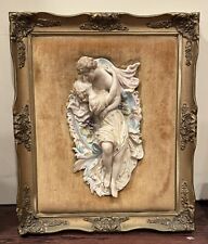 Antique Capodimonte Porcelain Bisque Mounted Sculptural Wall Hanging picture