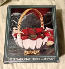 International Silver Company Silverplated / Gold Handled Basket picture